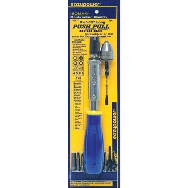 Eazypower 83637 9.5 To 12-Inch Push Pull Click Click Screwdriver Kit, 9-Piece 83637